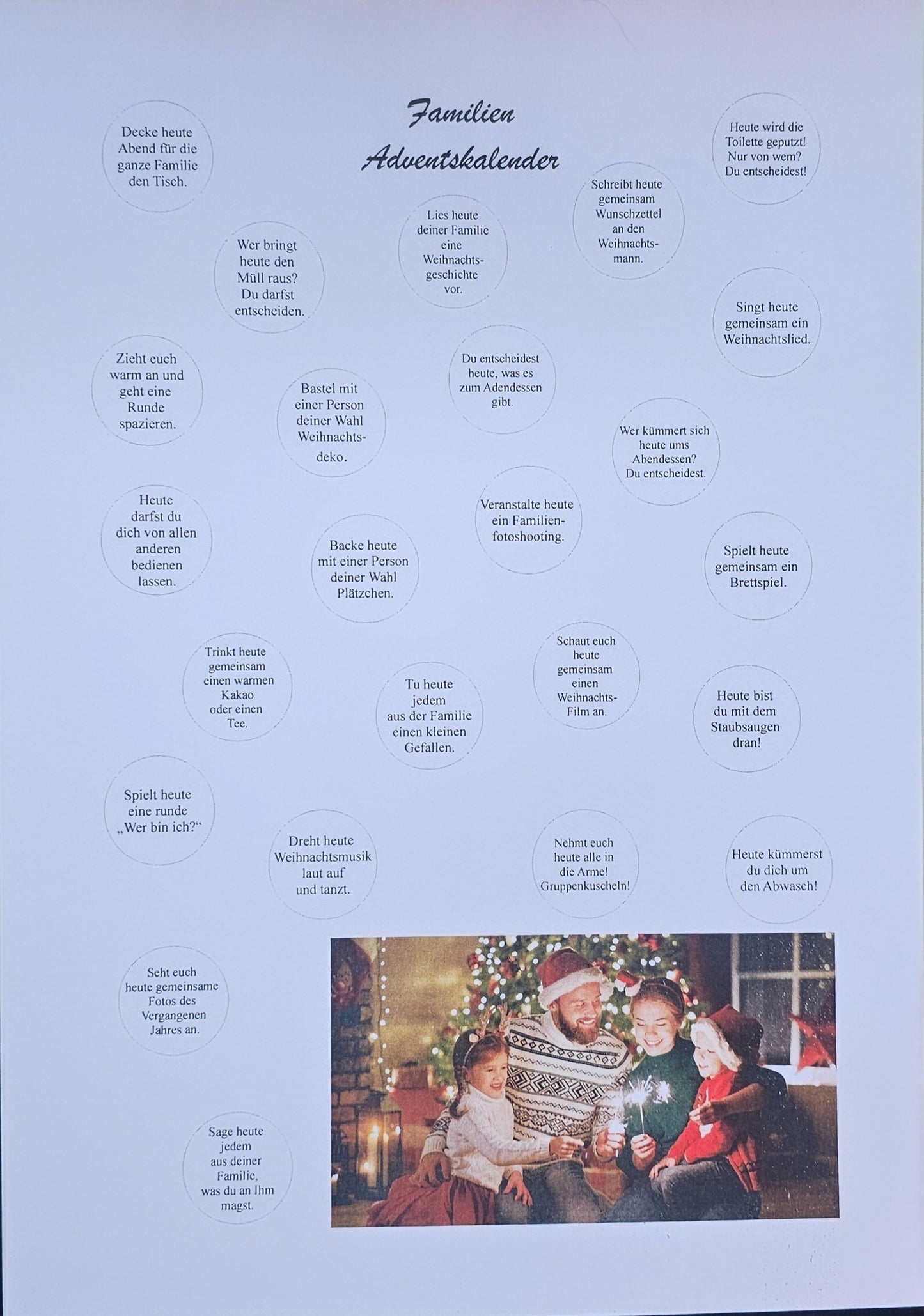DIY Familien Adventskalender PDF