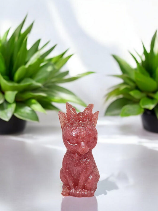 Katze mit Hörner Rosa