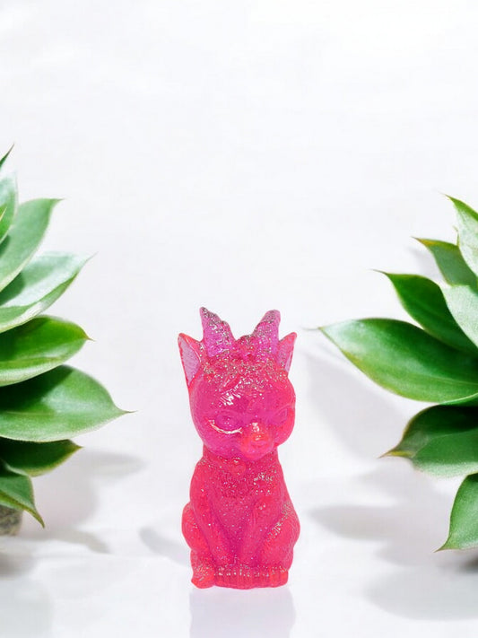 Katze mit Hörner Pink