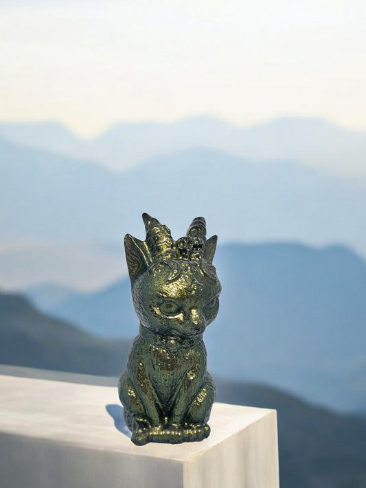 Katze mit Hörner Grün